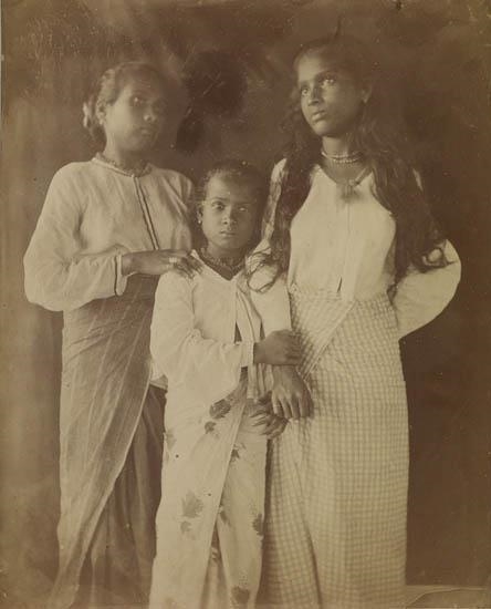 Three Cingalese Girls by Julia Margaret Cameron, 1875-1878