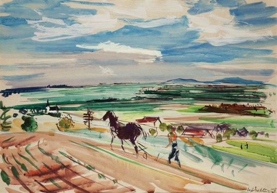 Plowman by Vojtěch Sedláček, 1941