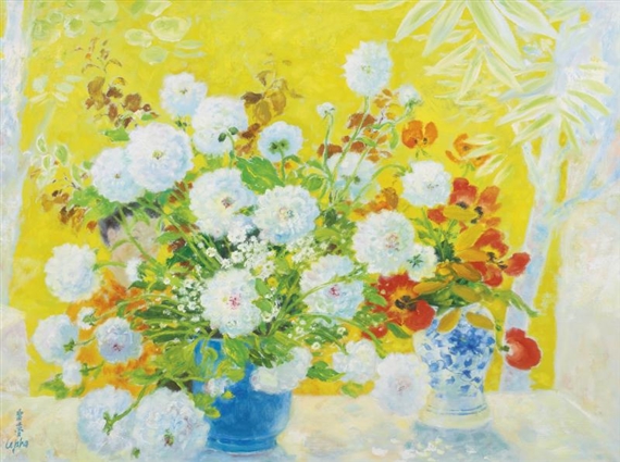 Harmonie Blanc Et Jaune by Lê Phổ