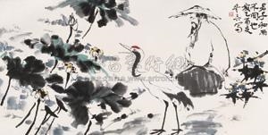 Figure and crane by Cui Zimo, 2005