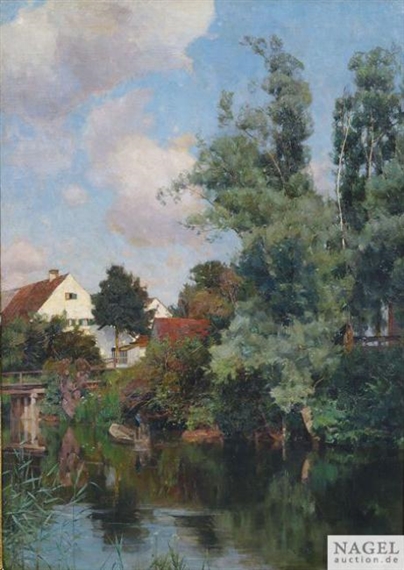 Bavarian Landscape at Amper River by Bernhard Buttersack, 1893