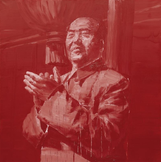 MAO AT THE TIAN AN MEN BALCONY by Yan Pei Ming, 2000