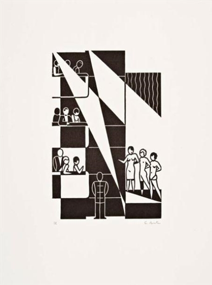 Theater by Gerd Arntz, 1927