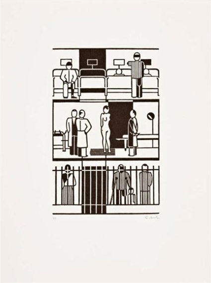 Hospital by Gerd Arntz, 1927
