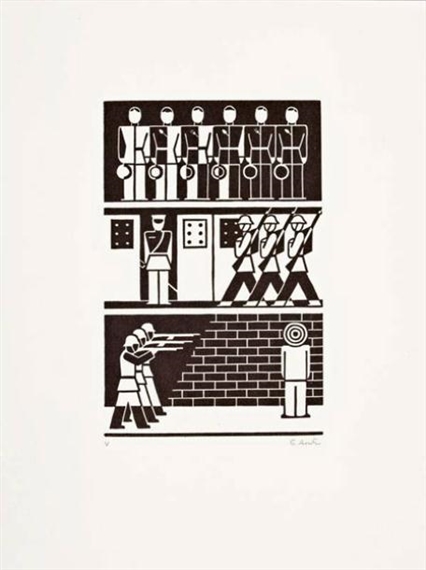 Barrack by Gerd Arntz, 1927