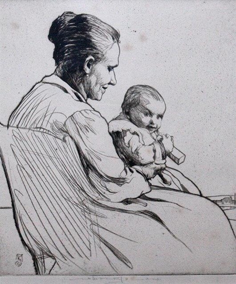 Mother and baby by William Lee-Hankey