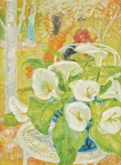 FLOWERS AND FIGURE