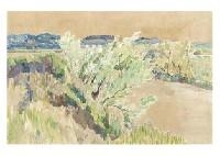 Artwork by Ryoka Kawakami, Landscape, Made of watercolor on paper