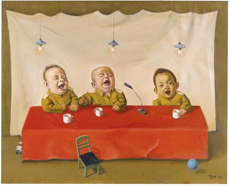 Artwork by Tang Zhigang, MEETING, Made of oil on canvas