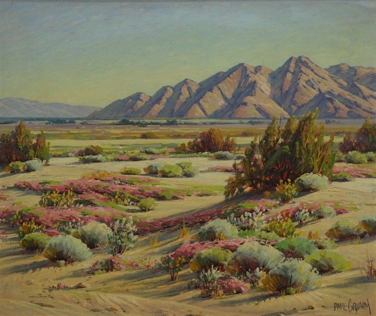 Artwork by Paul Grimm, Desert Retreat, Made of Oil on masonite