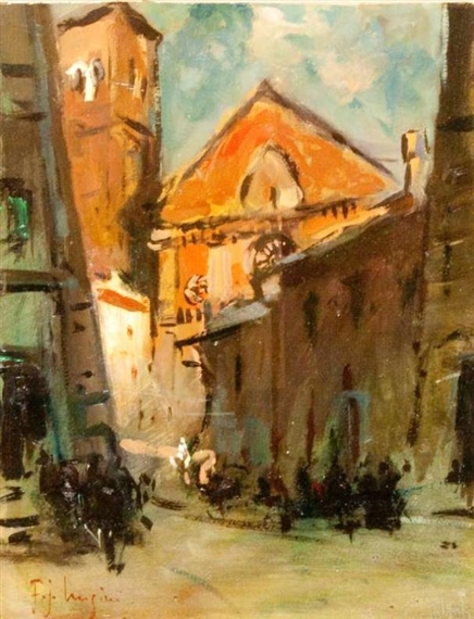 Veduta del Duomo di Padova by Ferdinand-Jean Luigini