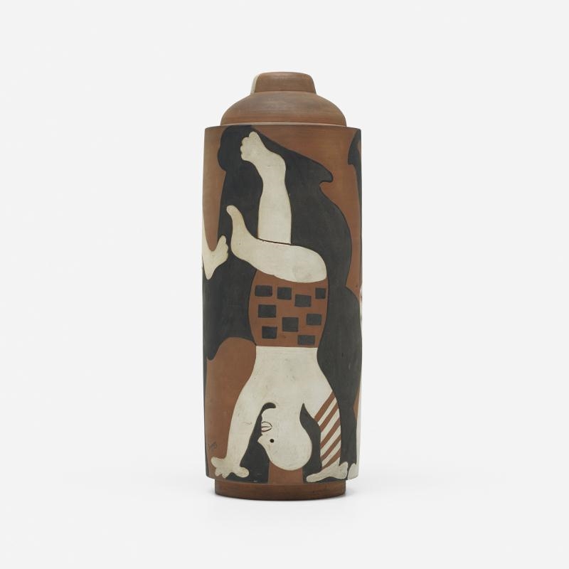 Artwork by Madeline Sougez, Vase, Made of Hand-painted and incised earthenware