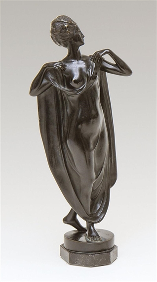 Schreitende Figur mit Umhang by Theodor Stundl, circa 1910