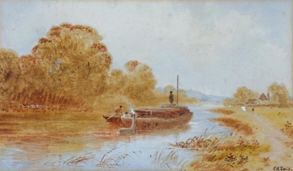 Edward Beecham Lait | Fishing the pools (1869) | MutualArt