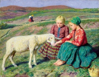 Children with Lambs
