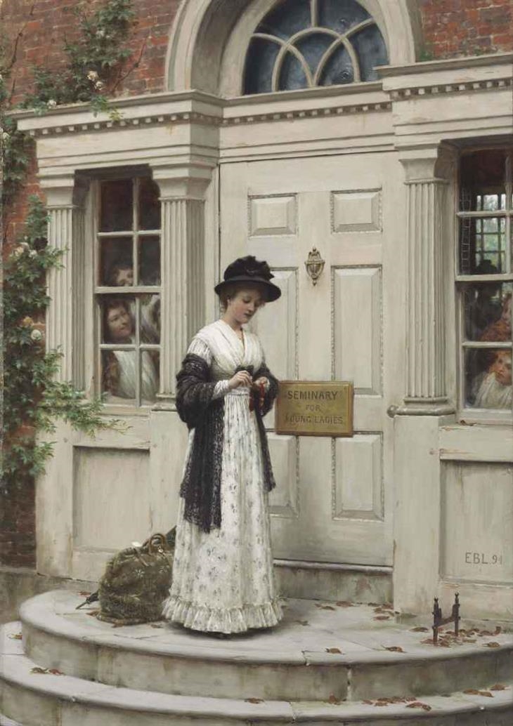 The New Governess by Edmund Blair Leighton, 1894