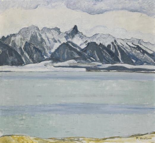 Thunersee mit Stockhornkette im Winter by Ferdinand Hodler, 1912
