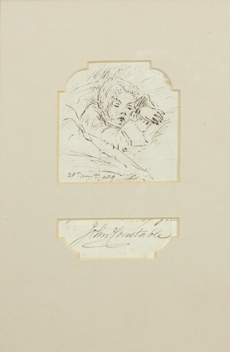 John Constable | Sketch of Maria Louisa Constable, in a lace cap and ...