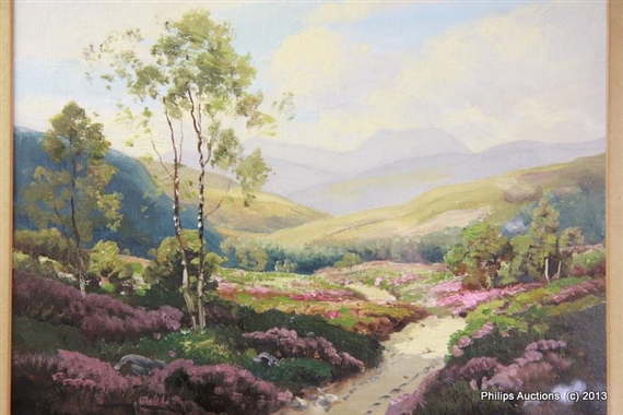George Melvin Rennie | Coastal view from a walled garden | MutualArt