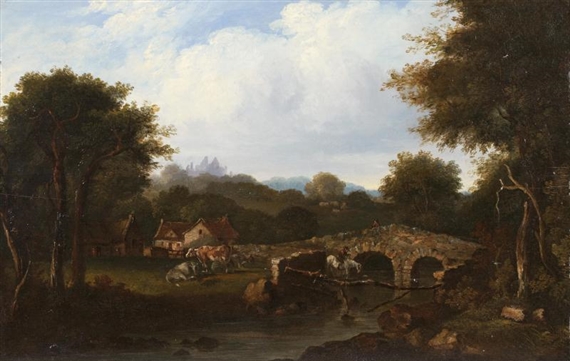 Little France Near Edinburgh by Robert Gibb I, 1845