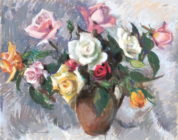 Lena Alexander | STILL LIFE WITH ROSES (1949) | MutualArt