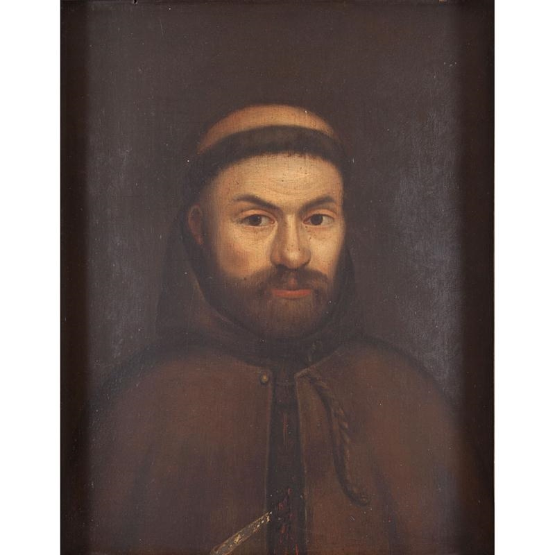 Artwork by Spanish School, 18th Century, Portrait of a Franciscan Monk, Made of oil on panel