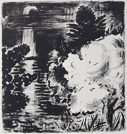 Flowering Tree - Moonlight by Karl Schrag, 1991