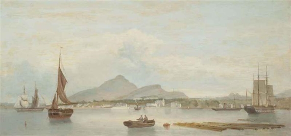 The ferry at Newhaven by John Watson McLea