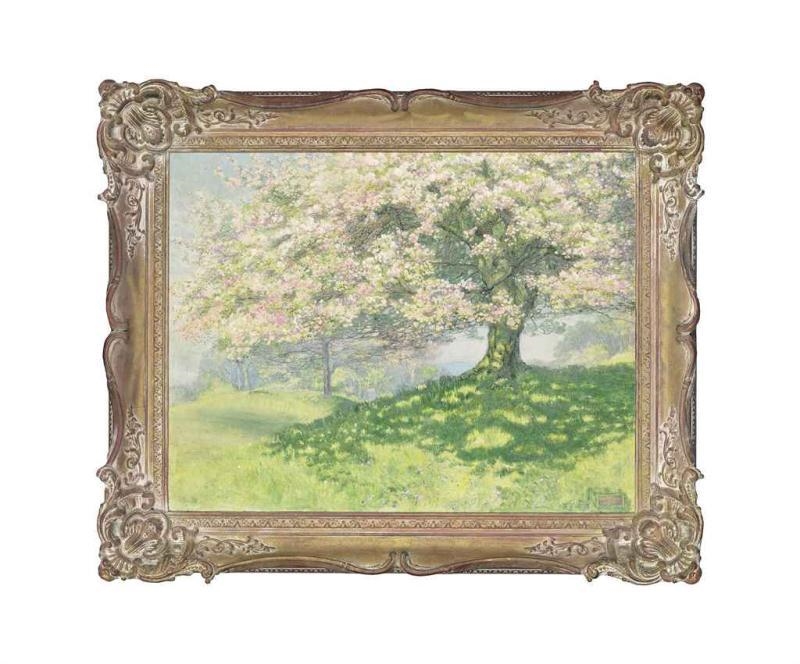 Artwork by Edward Steel Harper, Cherry blossom, Made of oil on canvas