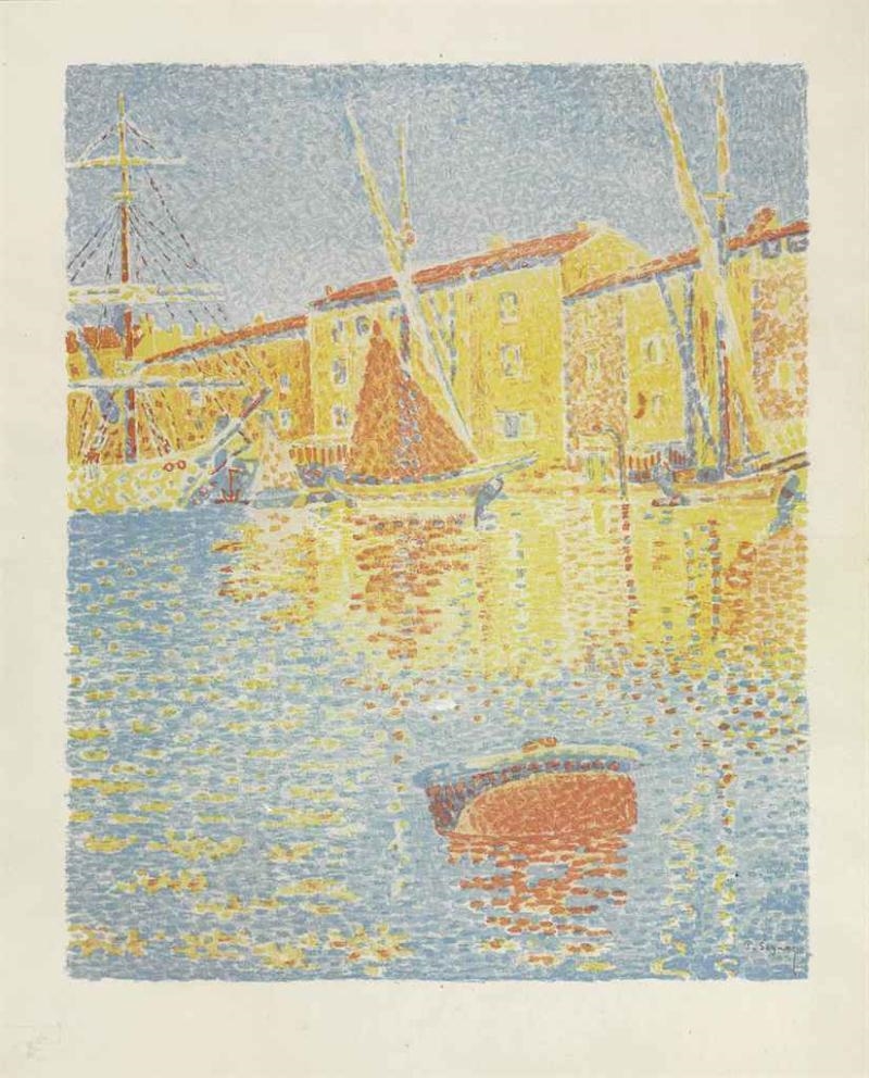 GROIX BéNéDECTION de la FLOTTE SIGNAC 1923 -REPRODUCTION 60x80cm d'un