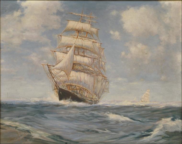 Artwork by Miles Jefferson Early, ROUNDING THE HORN, Made of Oil on canvas