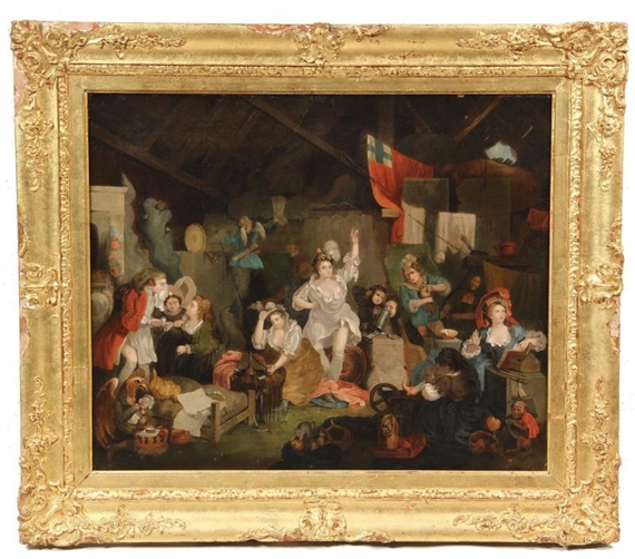 Strolling Actresses in a Barn - Herbert Pugh