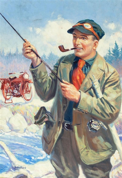 Fisherman with Pipe by A. Hutchins