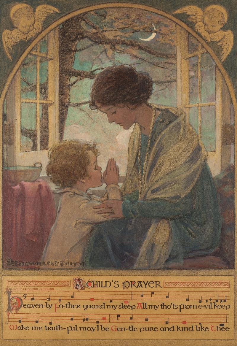 A Child's Prayer, book cover, 1925 by Jessie Willcox Smith, 1925