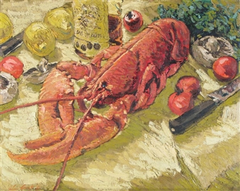 Still life with lobster - Alan Crisp