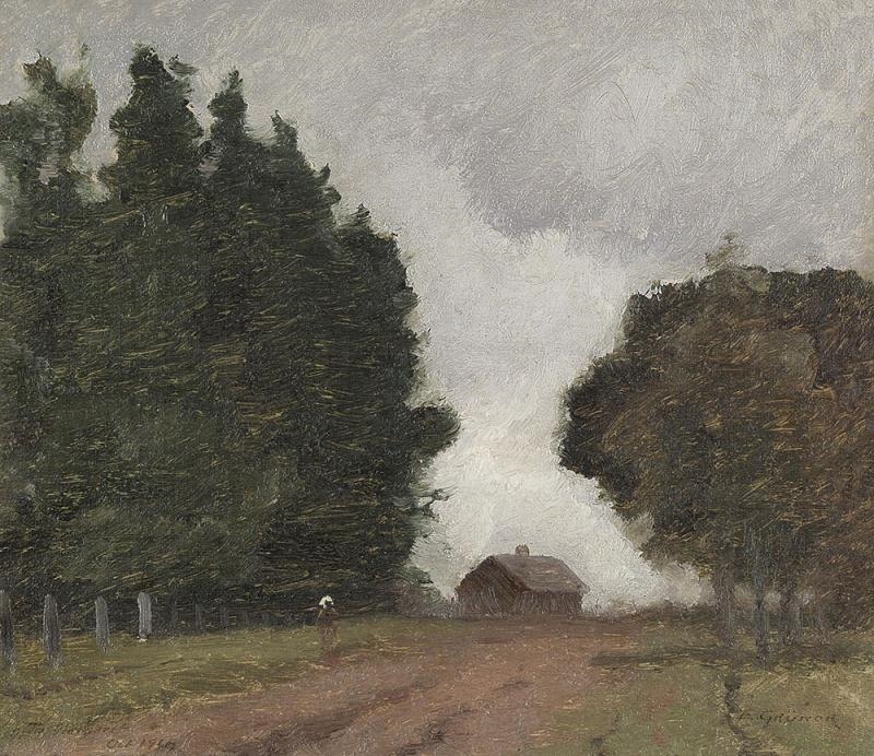 Artwork by Elioth Gruner, Untitled (Country Path), Made of oil on canvas on board