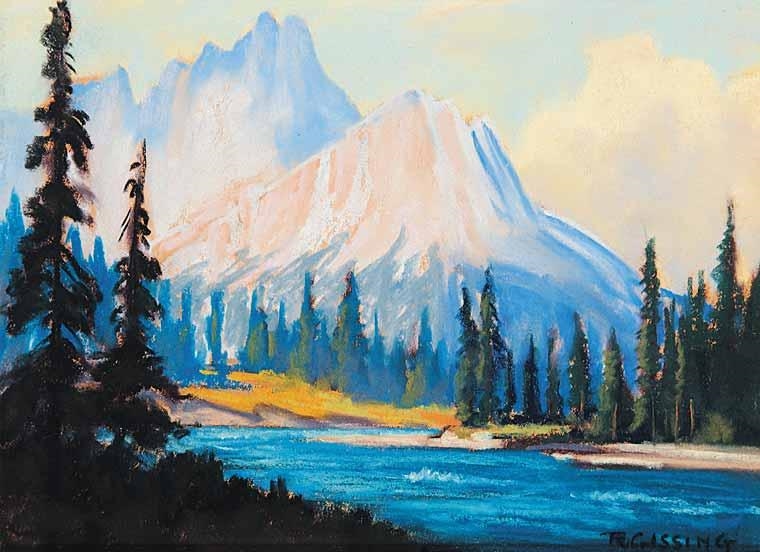 Artwork by Roland Gissing, Untitled - In the Rockies, Made of pastel on paper
