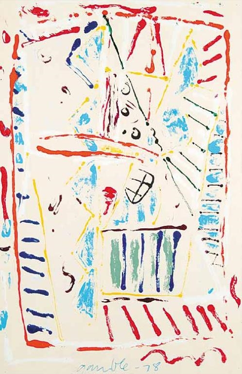 Artwork by Erik Gamble, Untitled - Abstract, Made of monotype on paper