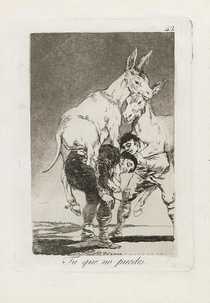 Tu Que No Puedes by Francisco José de Goya y Lucientes, circa 1799