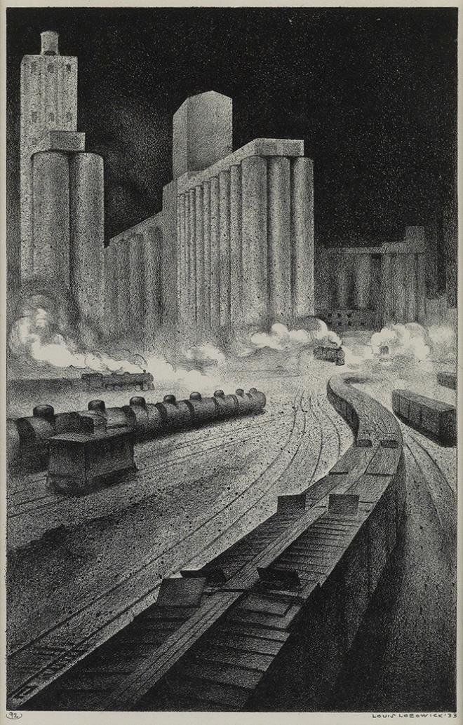 Artwork by Louis Lozowick, Granaries to Babylon, Made of Lithograph