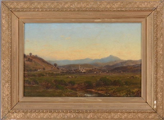 NEW ENGLAND LANDSCAPE by Louis Comfort Tiffany