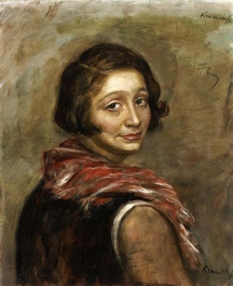 Portrait De Femme Au Foulard by Roman Kramsztyk, 1925