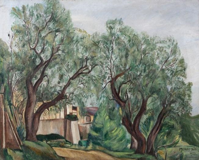 Artwork by Simon Mondzain, Vue De Saint-paul De Vence, Made of Oil on canvas