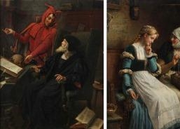 Eugene Siberdt | 2 works: The pact between Faust and Mephisto; Martha ...