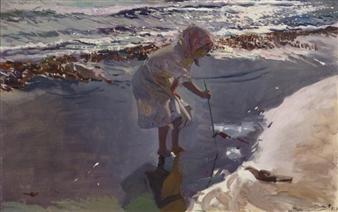 BUSCANDO MARISCOS, PLAYA DE VALENCIA - Joaquin Sorolla y Bastida