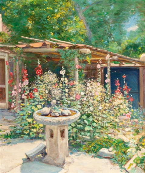 My Patio, Taos, New Mexico by Bert Phillips, 1947