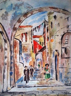 Alley in Jerusalem - Shimon Munk