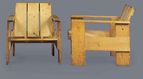 PAIR OF 'CRATE' EASY CHAIRS, DESIGNED by Gerrit Rietveld, 1934