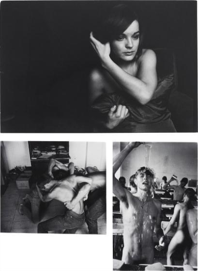 4 Works: Romy in Paris; Boys Wrestling at Jan's Place, Berlin; Mike Whilst Taking in Shower in Schloss Schule Salem; Eri are Eating Popcorn on Strandbad Wannsee, Berlin by Will McBride, 1959-1964