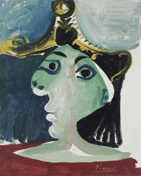 Tête de femme au chapeau by Pablo Picasso, 1965